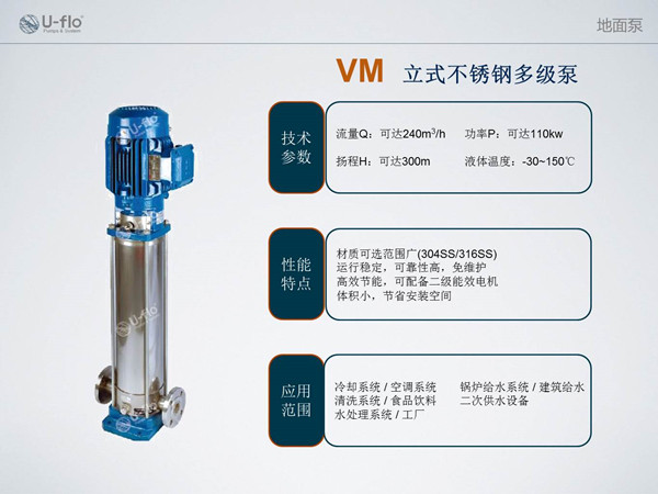 不锈钢立式多级泵型号参数